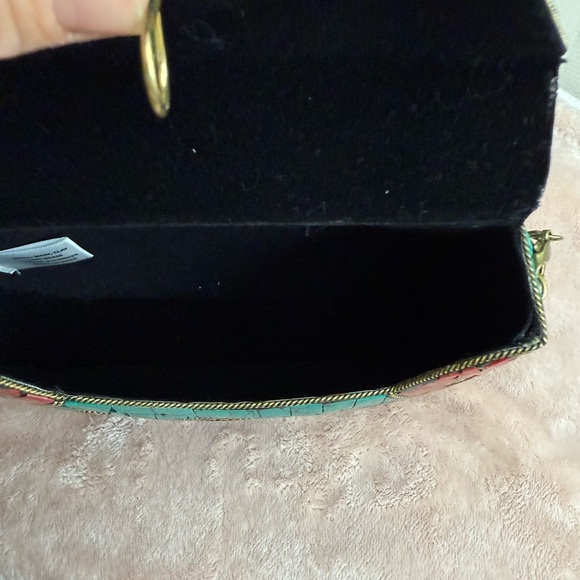 Turquoise and Red Mosaic Women Bag - Picture 11 of 16